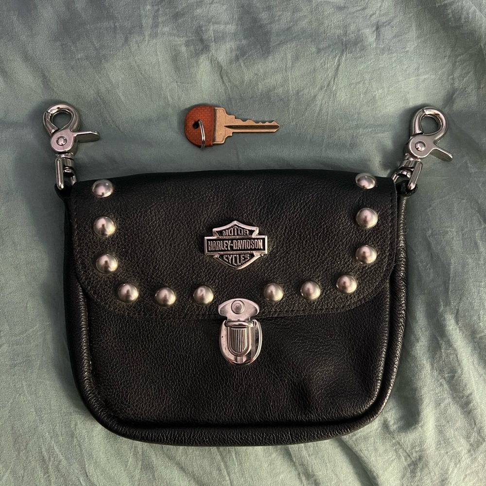 Harley-Davidson Black Studded Crossbody Bag